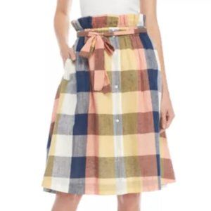 [English Factory] Plaid High Waisted Ruffle Skirt